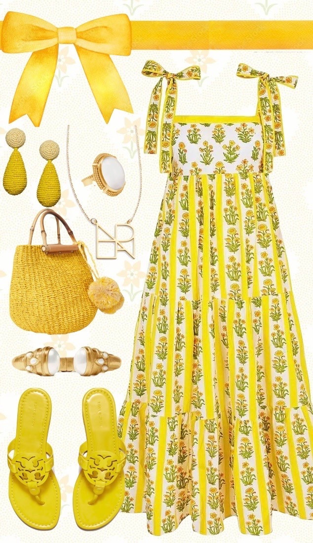 I’m slightly obsessed with colorful dresses and pretty prints! And one of my favorite summer silhouettes is a flowy maxi dresses with shoulder ties! Yellow / yellow dress / summer dress

#LTKootd #LTKSeasonal #LTKOver40