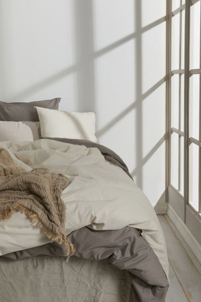 Parure de couette lit double en coton | H&M (FR, IT, ES, PT, BE)