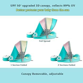 Upgraded Baby Pool Float Newest Mambobaby Swim Float Non-Inflatable Baby Floats with Canopy for 3... | Amazon (US)