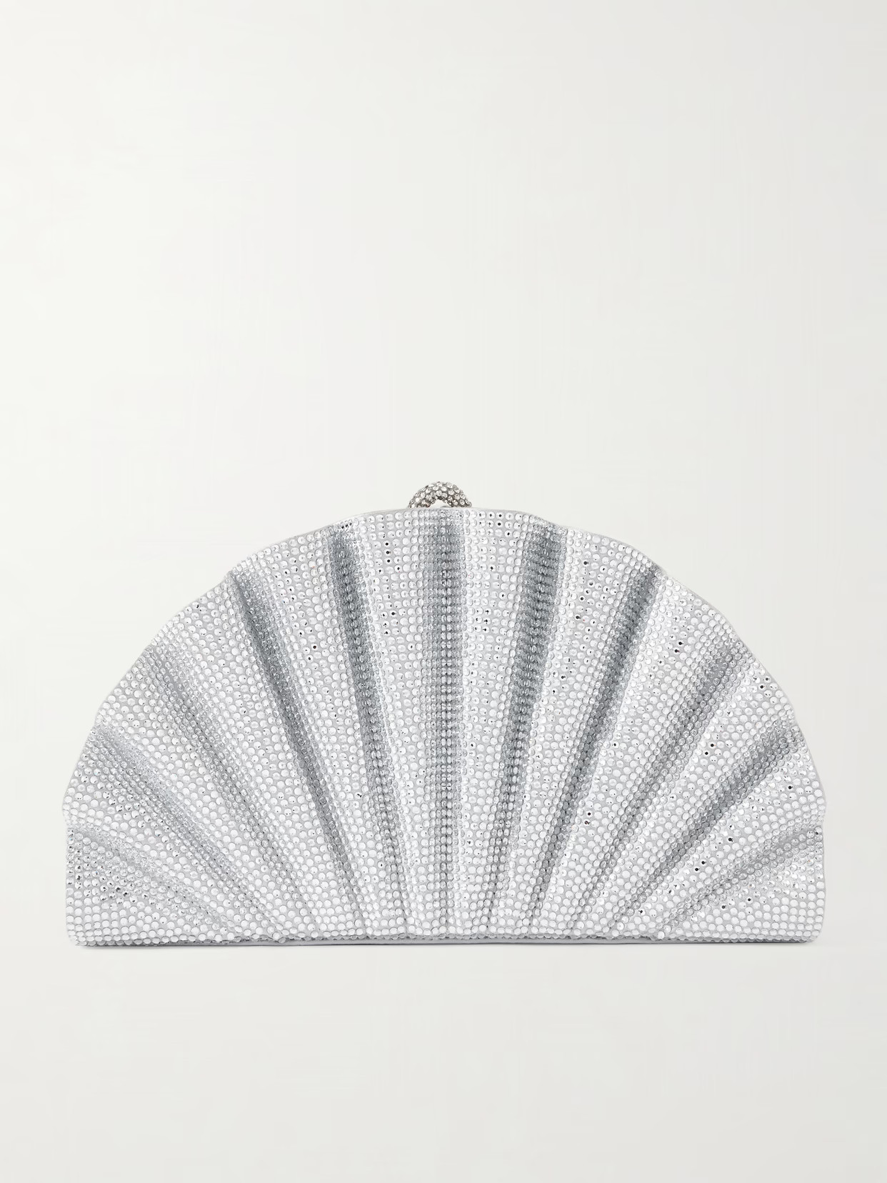 Judith Leiber Couture - Origami Fan Crystal-embellished Shoulder Bag - Silver | NET-A-PORTER (US)