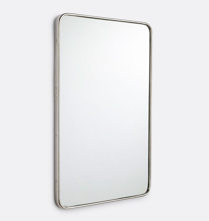 Rounded Rectangle Metal Framed Mirror | Rejuvenation
