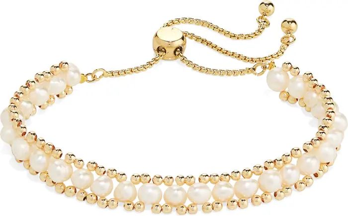 Panacea Cultured Pearl Beaded Slider Bracelet | Nordstrom | Nordstrom
