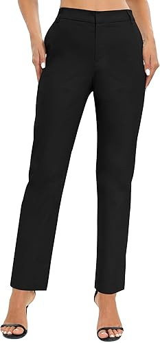 Urban CoCo Women's High Waist Work Pants Business Casual Office Dress Pants Trousers with Pockets | Amazon (US)