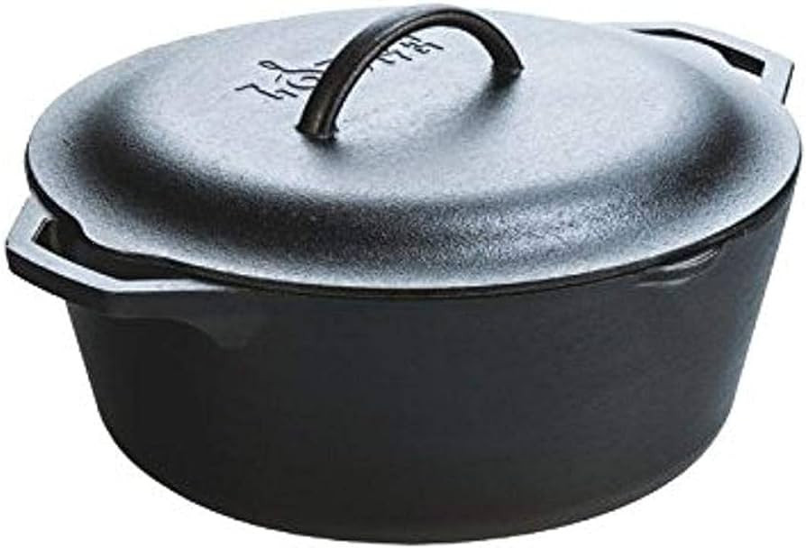 Lodge Cast Iron Serving Pot Dutch Oven with Dual Handles, Pre-Seasoned, 7-Quart,Black | Amazon (US)