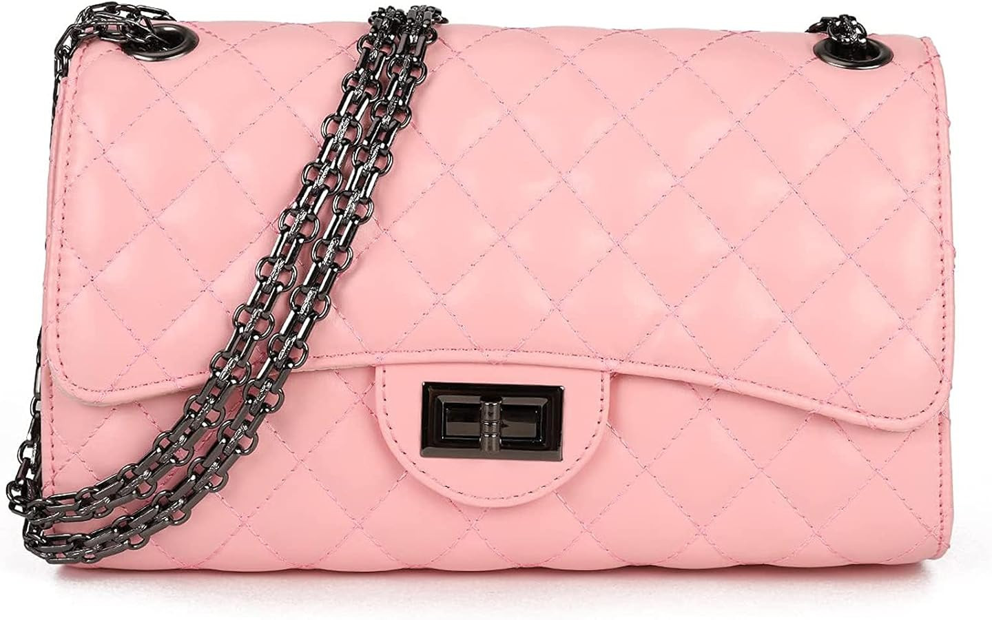 Gladdon Quilted Crossbody Purse for Women Trendy Ladies Shoulder Bag with Chain Designer Purses | Amazon (US)