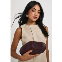 boohoo Women's Large Hard Shell Clutch Bag in Plum | Polyurethane | boohoo (US & Canada)