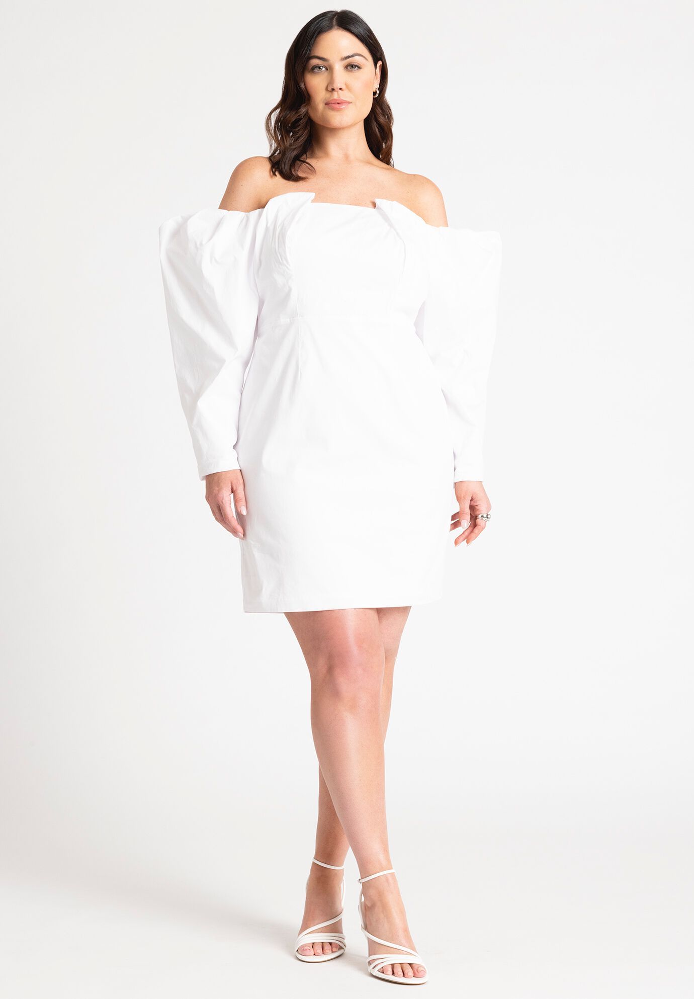 Mutton Sleeve Mini Dress | Eloquii