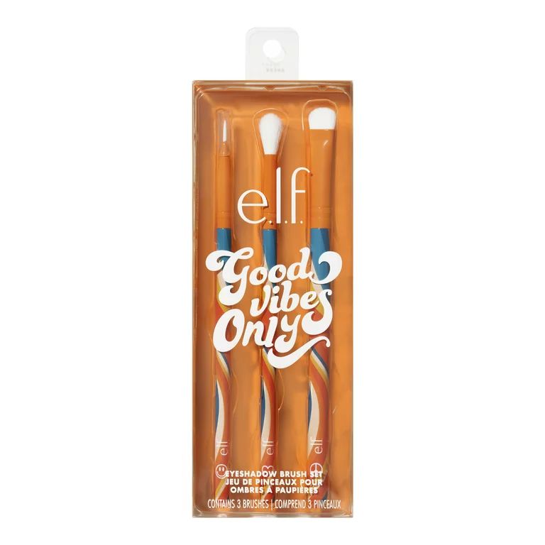 e.l.f. Good Vibes Only Eyeshadow Brush Set, 3pc | Walmart (US)