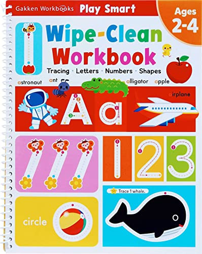 Play Smart Wipe-Clean Workbook: Ages 2-4: Tracing, Letters, Numbers, Shapes | Amazon (US)