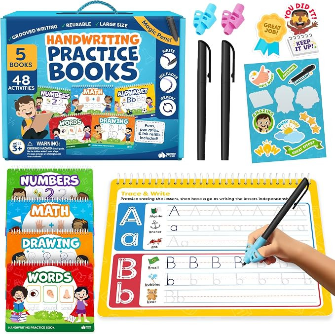 Magic Grooved Writing Practice for Kids - Grooved Handwriting Practice for Kids 5-7 8-10- Magic C... | Amazon (US)