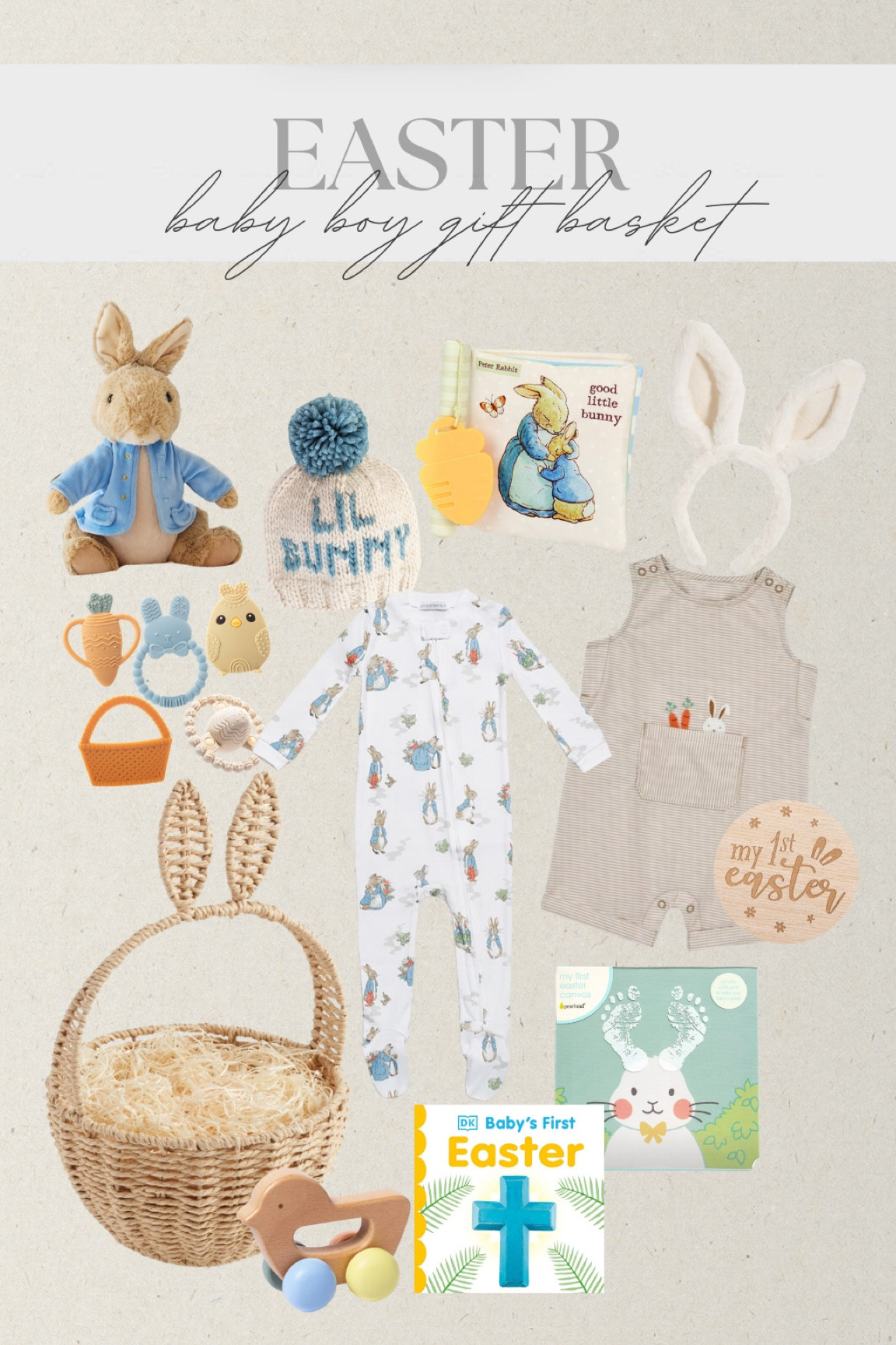 Easter basket idea for baby boy🩵🐰 

#easterbasket #babyseasterbasket #easter #babygifts #teethingtoys #babybooks #babygiftideas #amazonfinds #babyboyeasterbasket #babyclothing #babysfirsteaster #babyeasteroutfit  #pbk #pbkpajama #walmartfinds #targetbaby #targetfinds #walmartfinds #walmartkids #easterstuffers #peterrabbit #babypajamas #amazonfinds #amazoneaster #worldmarket #spearmintlove #babyfinds 

#LTKFindsUnder50 #LTKKids #LTKBaby
