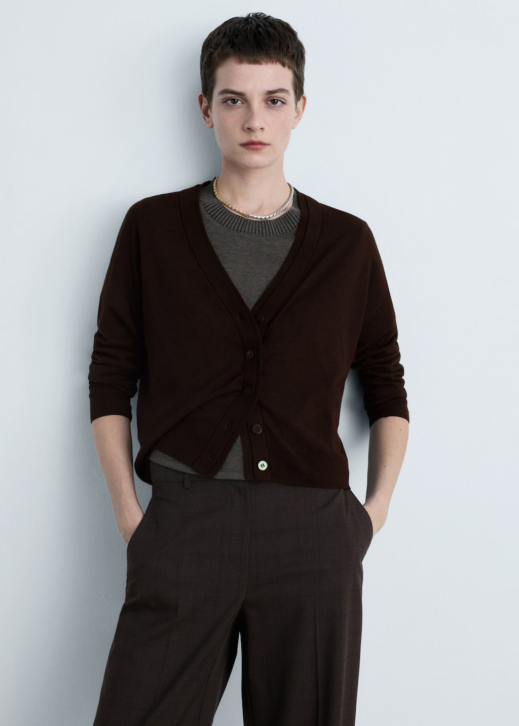 V-neck knitted cardigan - Women | MANGO USA | Mango (US/MX/AU)