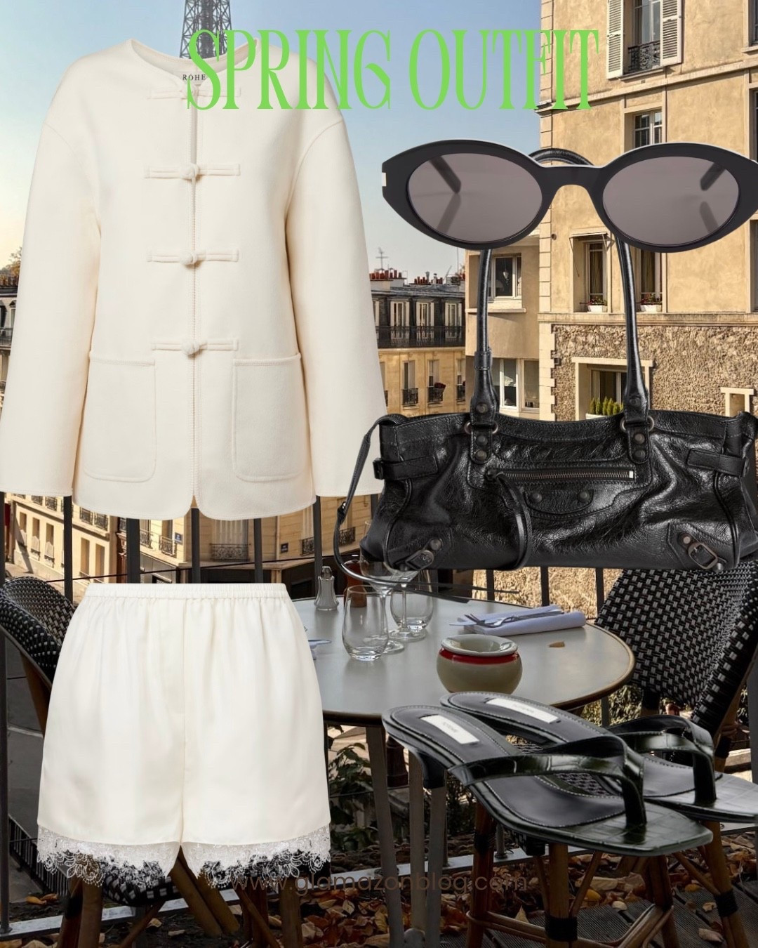 Mytheresa, balenciaga, ysl sunglasses, totems shoes, white blazer, rohe shorts 

#LTKunboxing #LTKuk #LTKspring