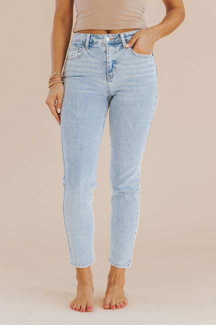 Light High Rise Slim Straight Jeans | Magnolia Boutique