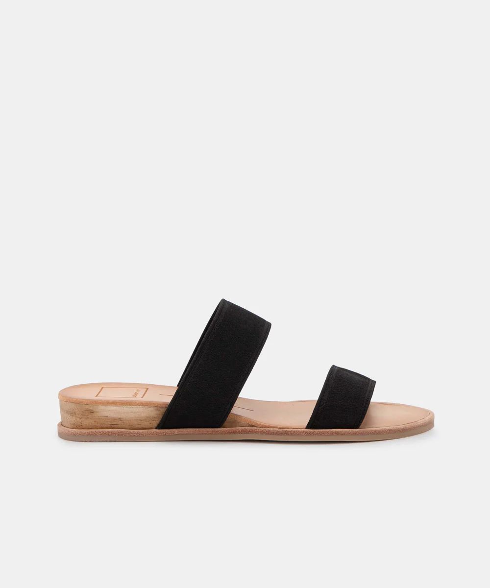 PAYCE SANDALS IN BLACK ELASTIC | DolceVita.com