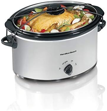 Hamilton Beach 7-Quart Portable Slow Cooker Serves 8+, Dishwasher Safe Crock, Lid Latch Strap for... | Amazon (US)