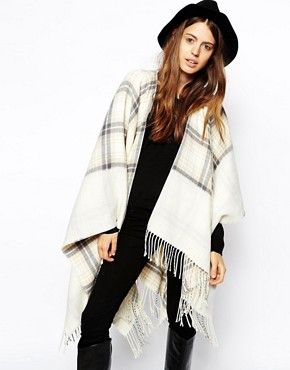 ASOS Reversible Cape With Check Panel | ASOS US