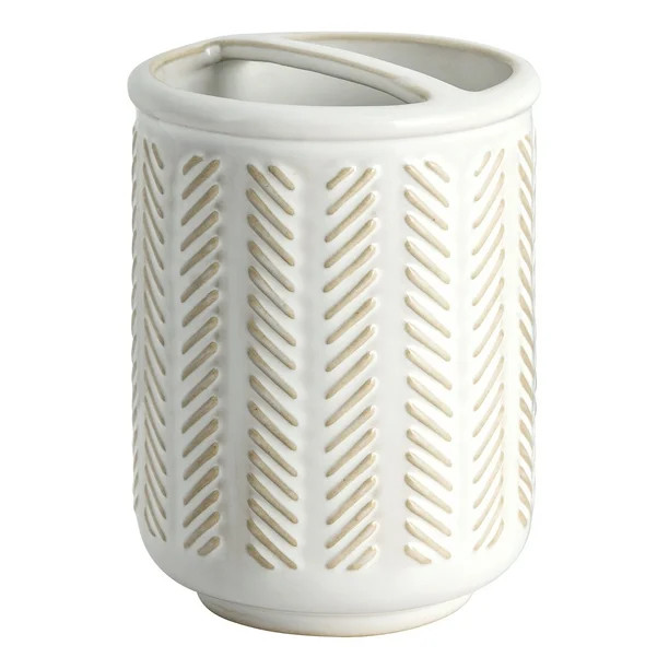 Better Homes & Gardens Textured Ceramic Toothbrush Holder | Walmart (US)