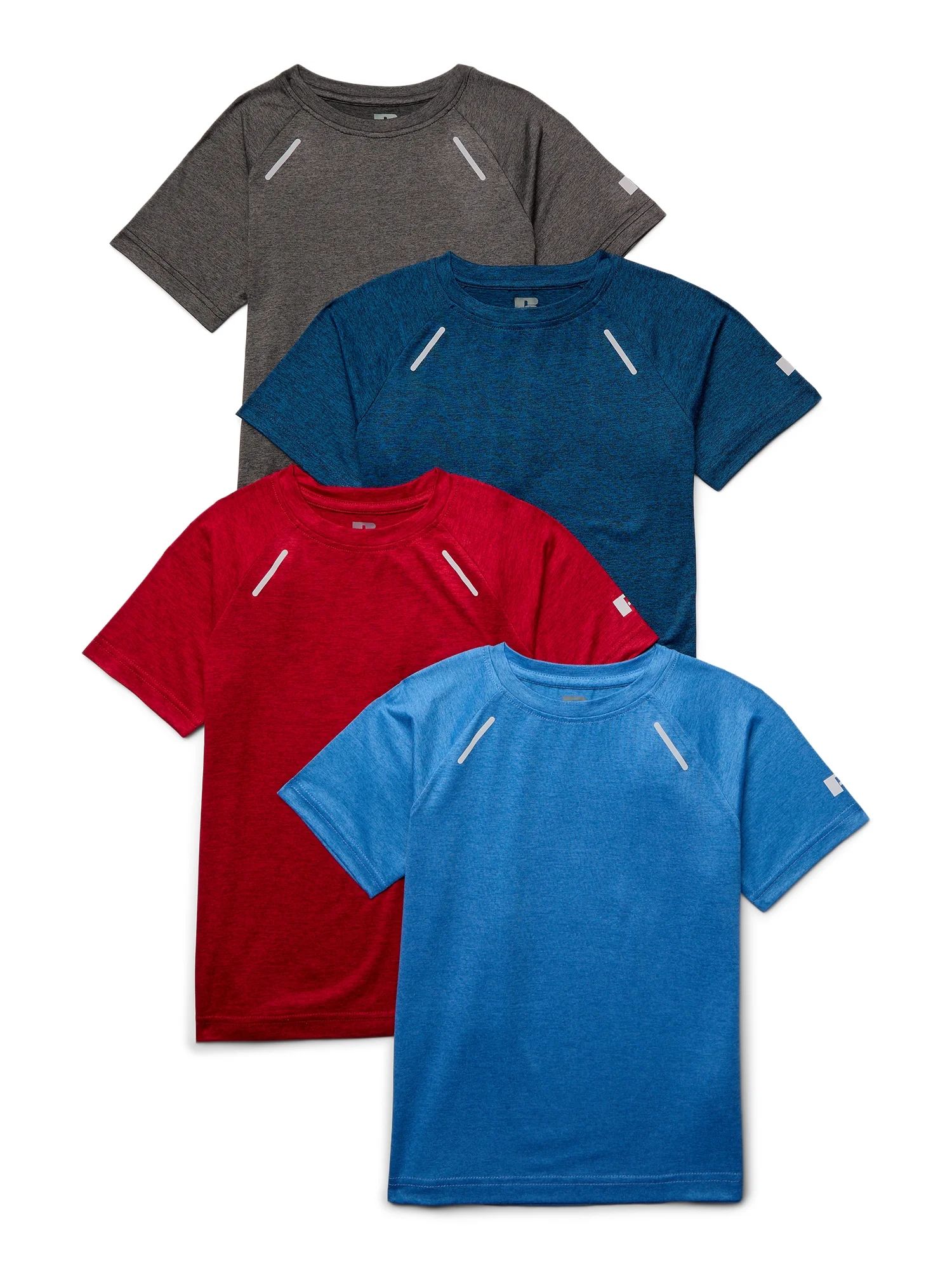 Russell Athletic Boys Runner Tech T-Shirt, 4-Pack, Sizes 4-18 | Walmart (US)