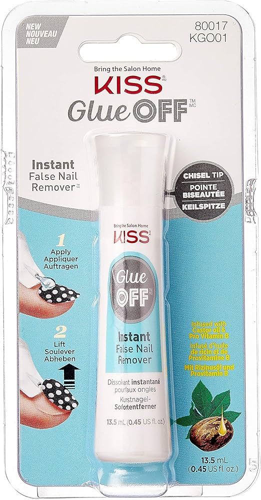 Kiss Glue Off False Nail Remover 13.5mL (0.45 US fl.oz.) KGO01 | Amazon (US)