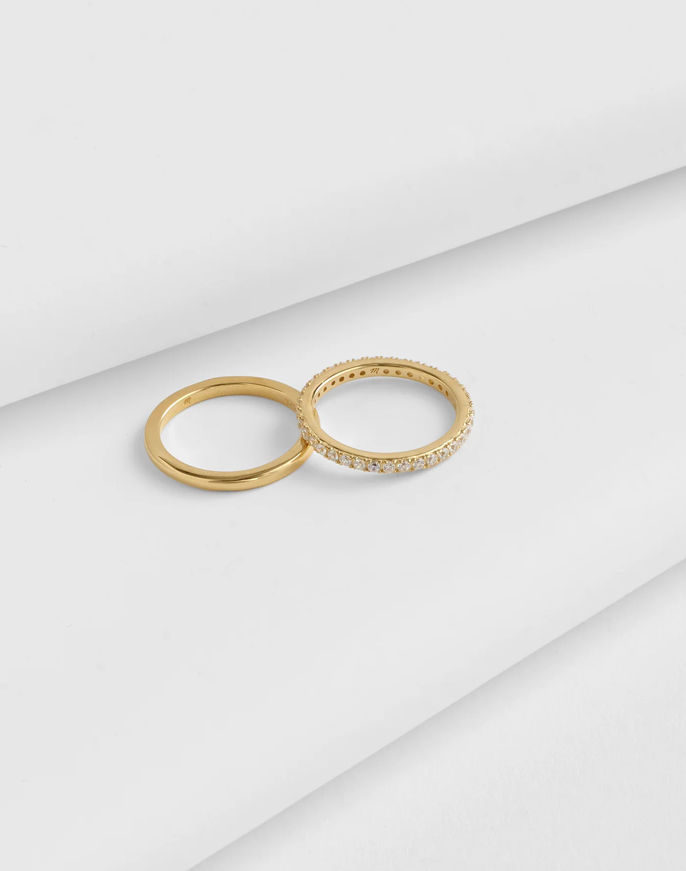 Demi-Fine Crystal Tennis Stacking Ring Set | Madewell | Madewell