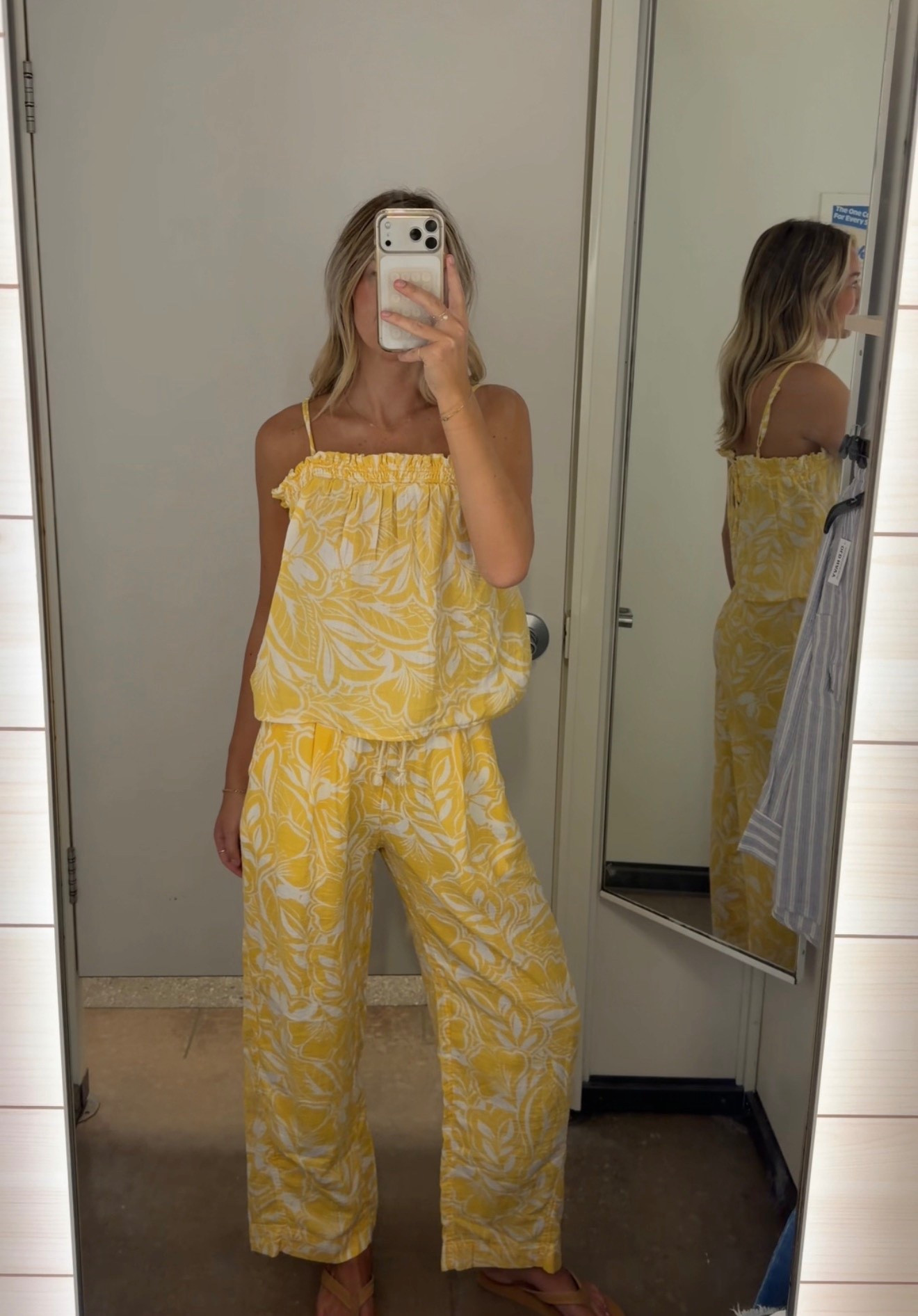 Gauze matching set perfect for spring & summer! 💛 

Yellow matching set, spring ootd, spring outfit inspo, yellow floral, gauze pants, gauze top, vacation outfit, cruise outfit, beach vacation outfit, summer outfit, summer ootd 

#LTKSeasonal #LTKSaleAlert #LTKootd