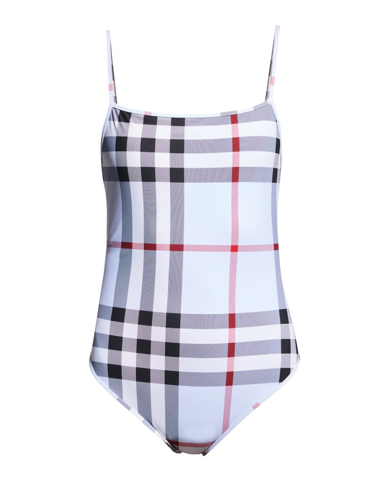 Burberry Delia Check One-Piece Swimsuit | Neiman Marcus