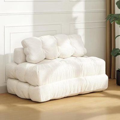 3-in-1 Folding Sofa Bed, Foldable Floor Chair with Pillow, Corduroy Floor Futon Couch, Shredded Foam Fold Out Bed for Living Room/Bedroom | Target