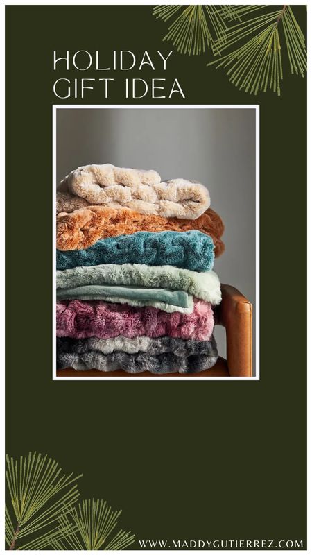 Holiday gift idea-luxe faux fur throw blanket from Anthropologie. Comes in multiple colors, is a nice large size, and is sooo comfy. On sale right now! Sale

#LTKHoliday #LTKGiftGuide #LTKHolidaySale