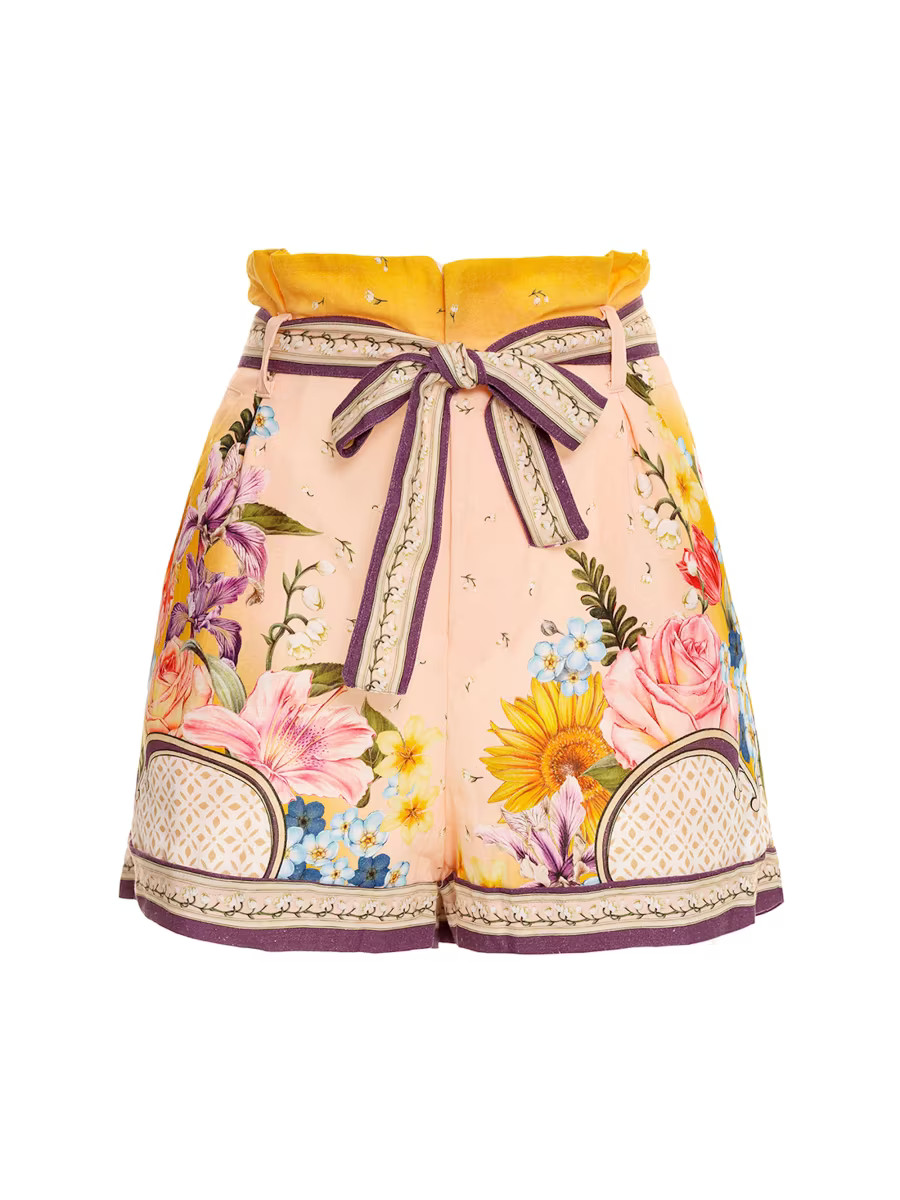 Adisson Dreamin Floral Belted Shorts | Saks Fifth Avenue