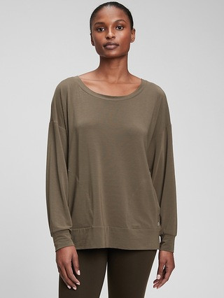 GapFit Breathe Relaxed Long Sleeve Shirt | Gap (US)