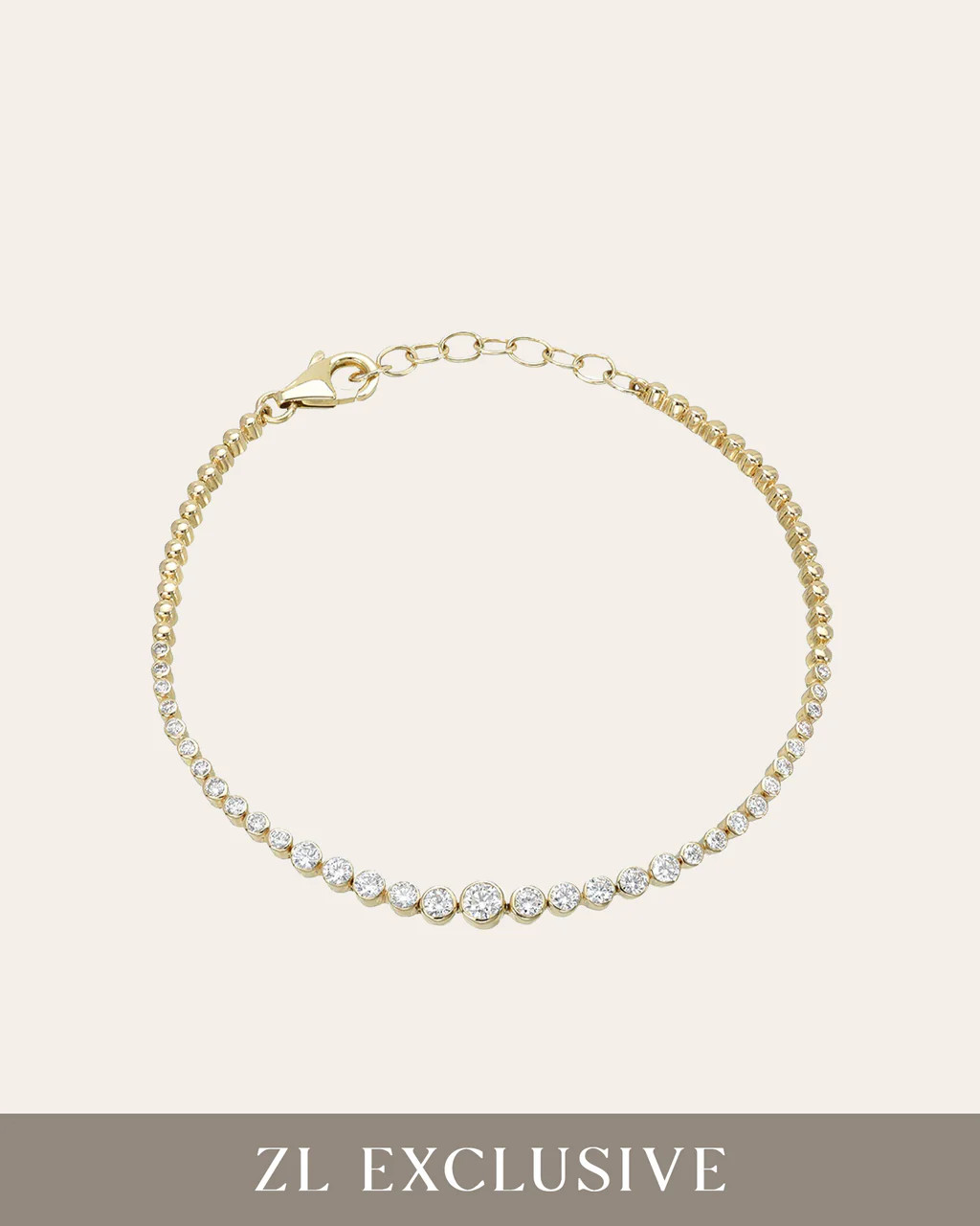 Bezel Graduating Diamond Tennis Bracelet | Zoe Lev Jewelry