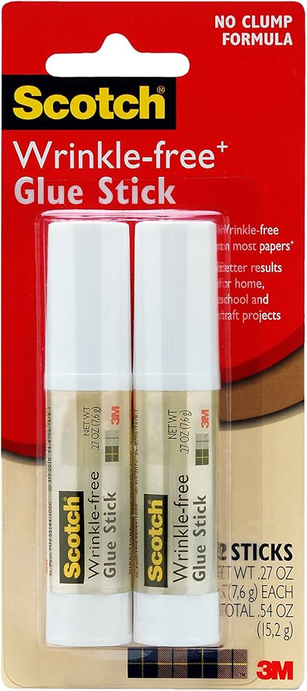 Scotch 051141928586 3M Wrinkle-Free Glue Stick 2/Pkg.27oz | Amazon (US)