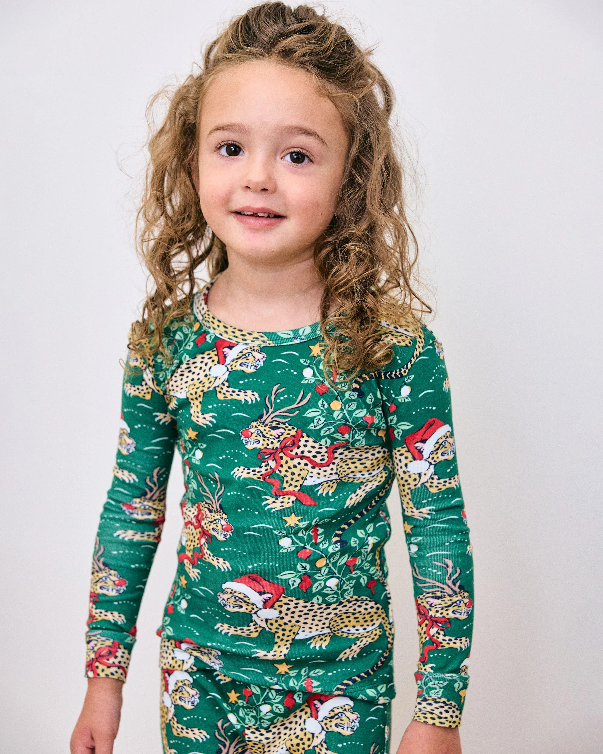Very Merry Bagheera - Kids Snug Fit PJ Set - Mistletoe | Printfresh