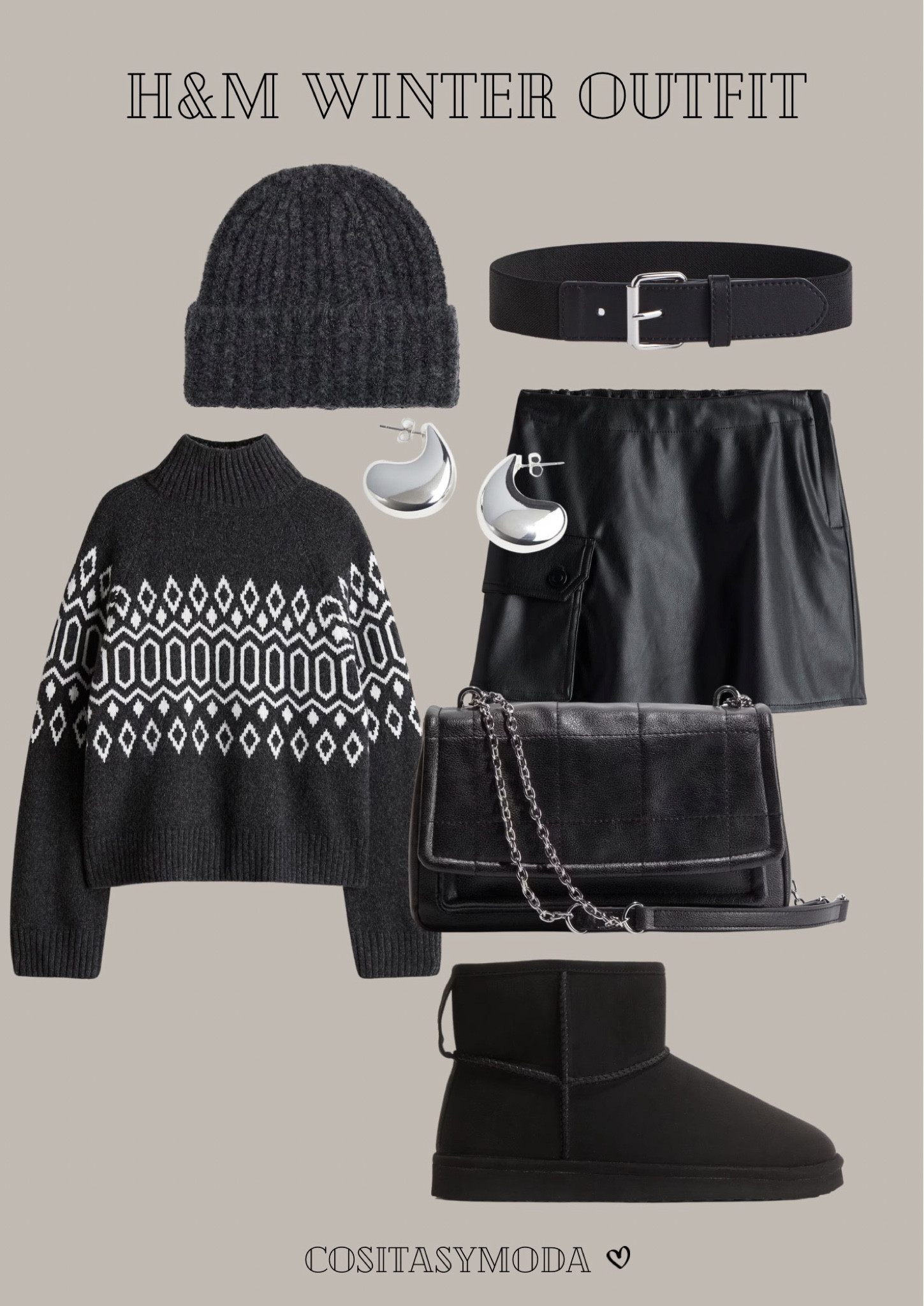 H&M Winter Outfit | Prepared for sales? Lovely Black&White outfit
#sales #hm #black #knit #fauxleather

#LTKwinter #LTKsale #LTKstyletip