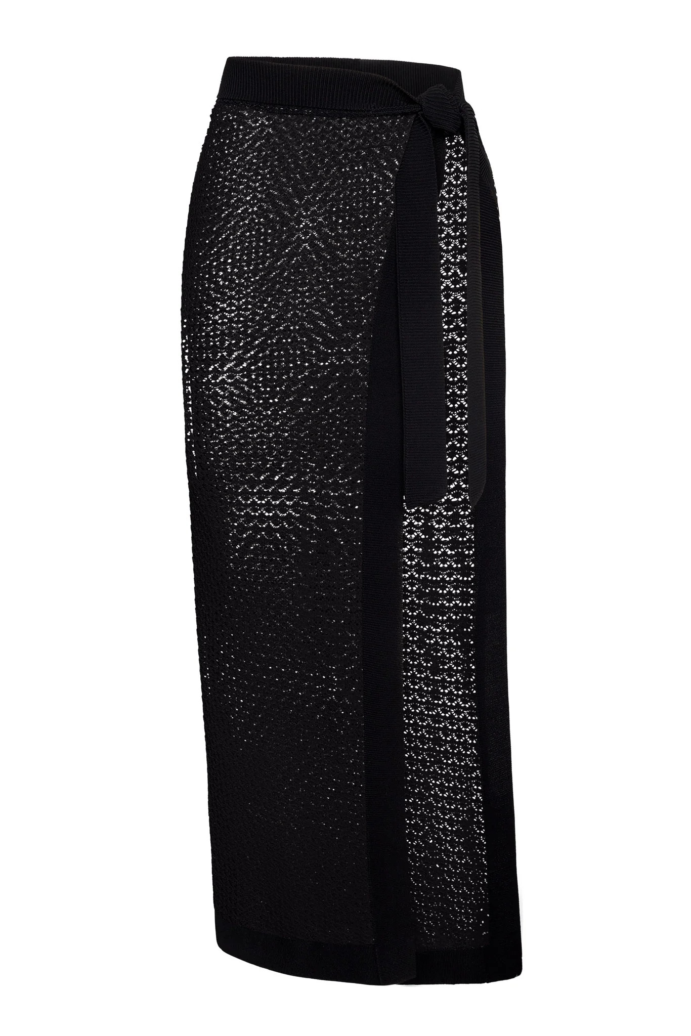 Sao Paulo Sarong - Black Lace Crochet | Monday Swimwear