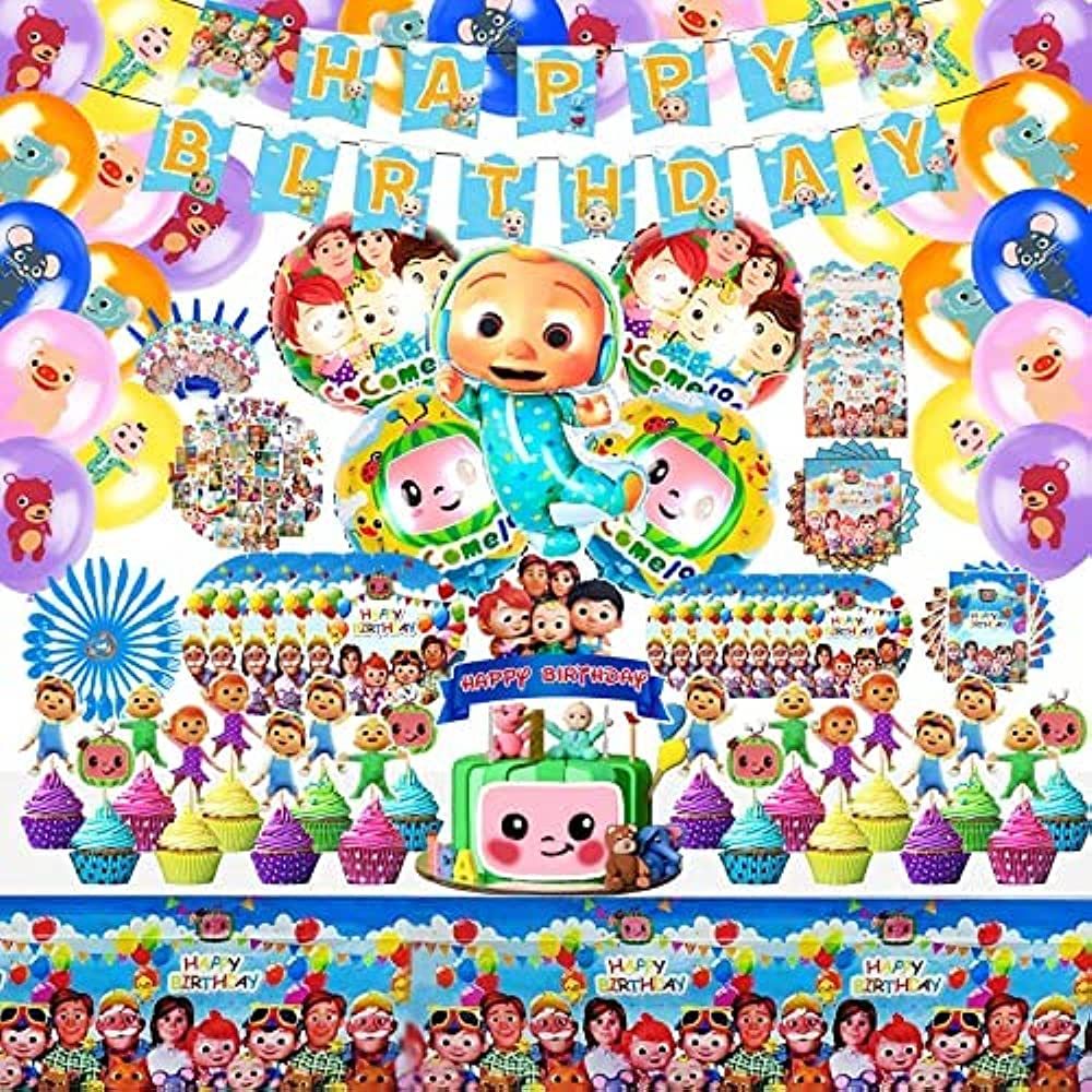 202 PCS Coco Cartoon Melon Birthday Party Supplies, Birthday Party Decorations for Kids Include B... | Amazon (CA)