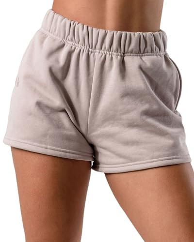 Kamo Fitness CozyTec Sweat Shorts Women High Waisted Lounge Comfy Casual Cotton Shorts with Pockets (Porpoise, XS) | Amazon (US)