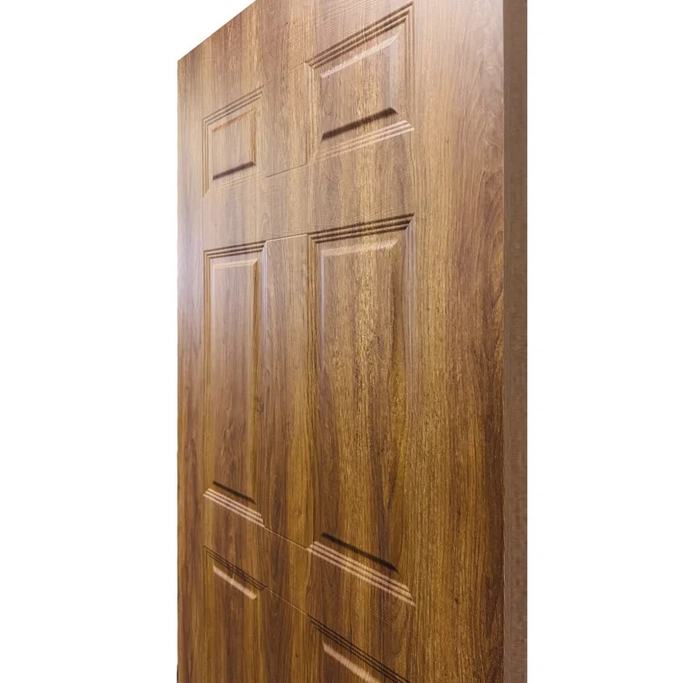 Walnut Texture 6 Panel Hollow Core Composite Interior Door Slab | Wayfair North America
