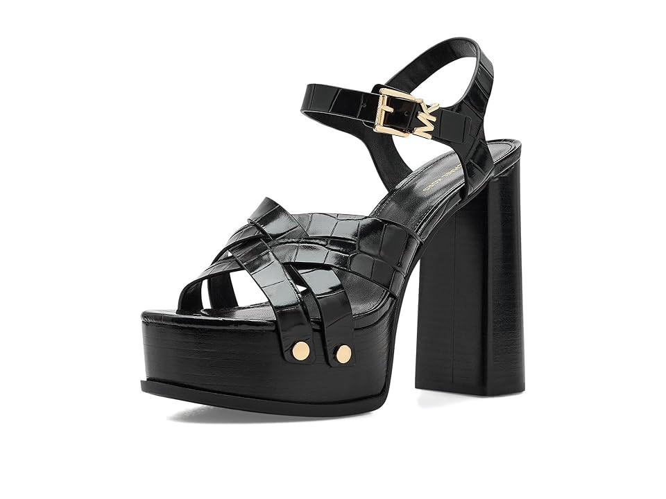 MICHAEL Michael Kors Nora Platform Sandals Women's Wedge Shoes Black 1: 8.5 M | Zappos.com