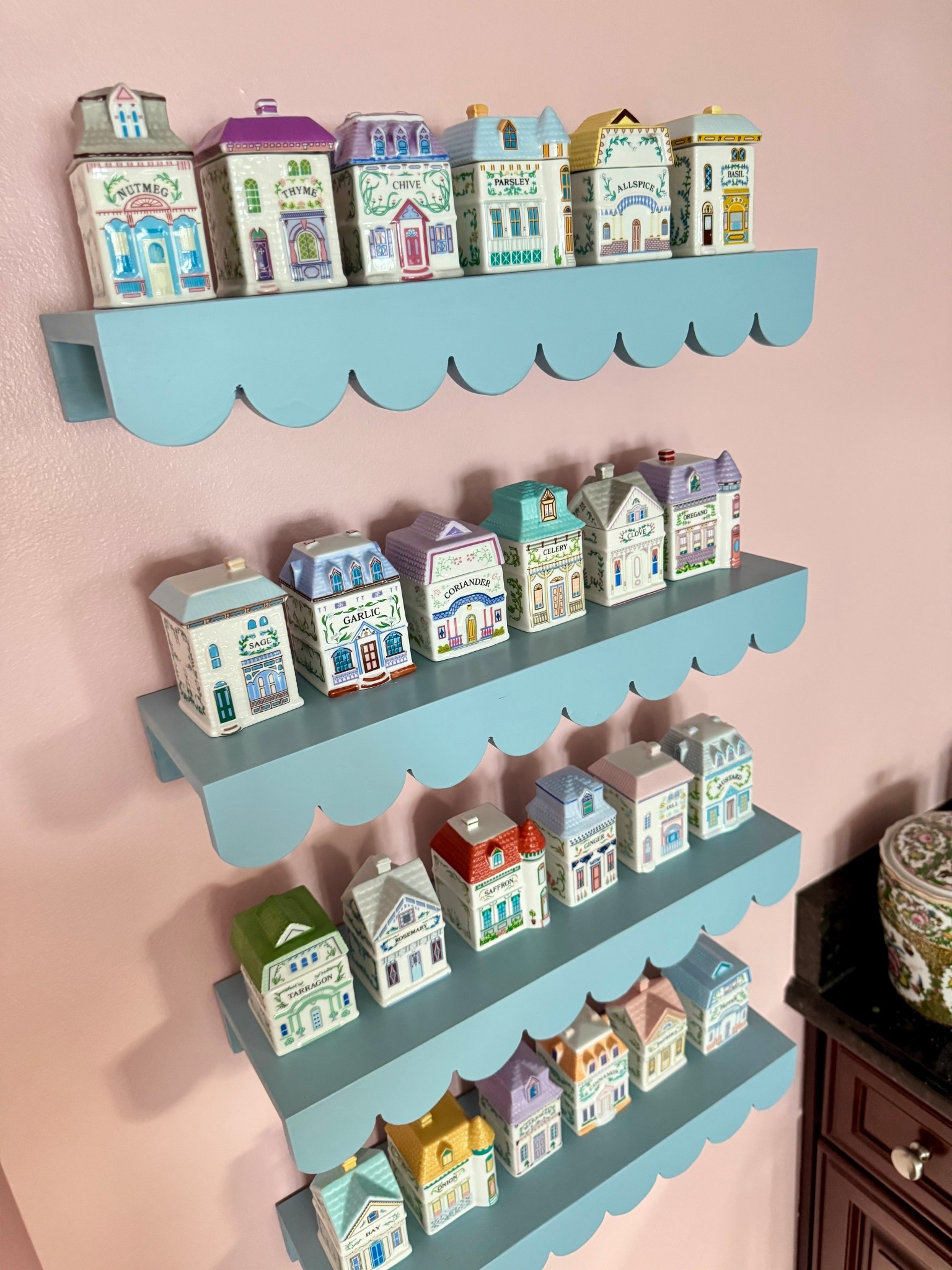 Lenox Spice Village and Scalloped Shelves

Spice rack, pastel home decor, kitchen decor, spring decor

#LTKSeasonal #LTKHome