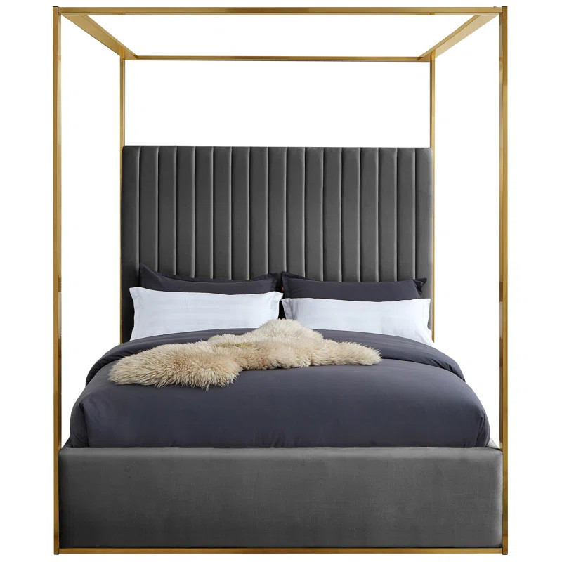 Heersa Velvet Bed | Wayfair North America
