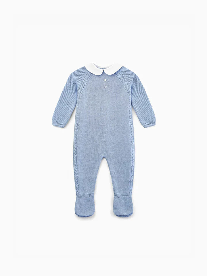 Dusty Blue Emilio Merino Jumpsuit | La Coqueta (US)
