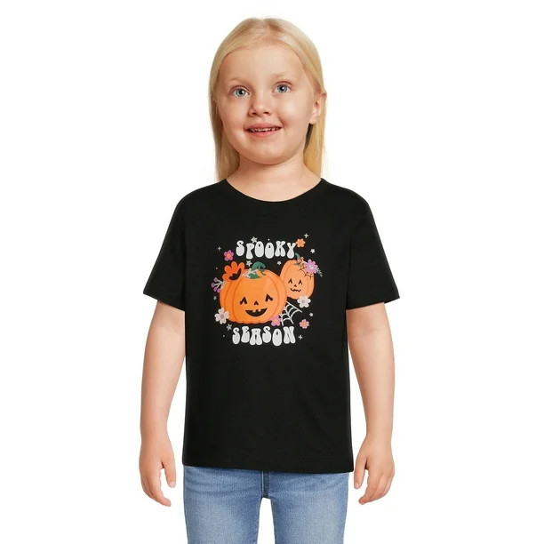 Wonder Nation Toddler Unisex Halloween Graphic Tee, Sizes 12M-5T | Walmart (US)