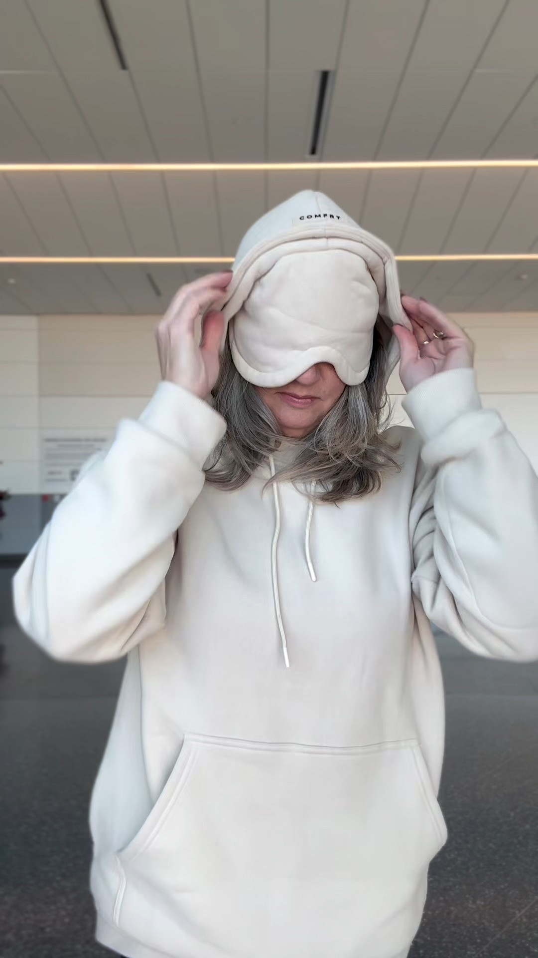 💕The airplane travel hoodie is unlike any other hoodie you have ever had. The weighted material is comforting and the built in mask gives you the ability to rest while you travel. 
This is my first piece from Comfrt and I’ll definitely be buying more! Already oversized. I’m 5’7 150 lbs wearing a size medium.

#LTKActive #LTKTravel #LTKdayinmylife