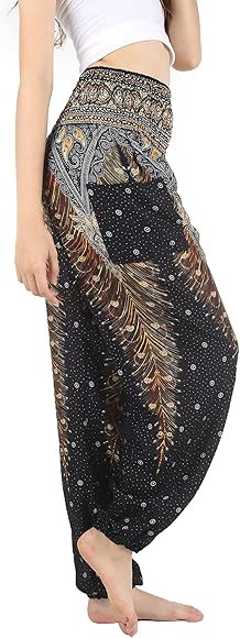 Boho Pants Harem Pants Yoga Trousers for Woman Bohemian Beach Pants | Amazon (US)