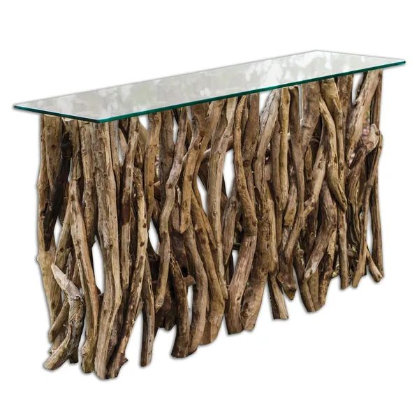 Uttermost Natural Teak Wood Console Table | Bed Bath & Beyond