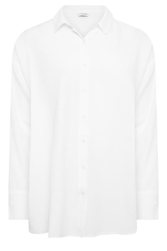 YOURS Plus Size White Linen Shirt | Yours Clothing UK