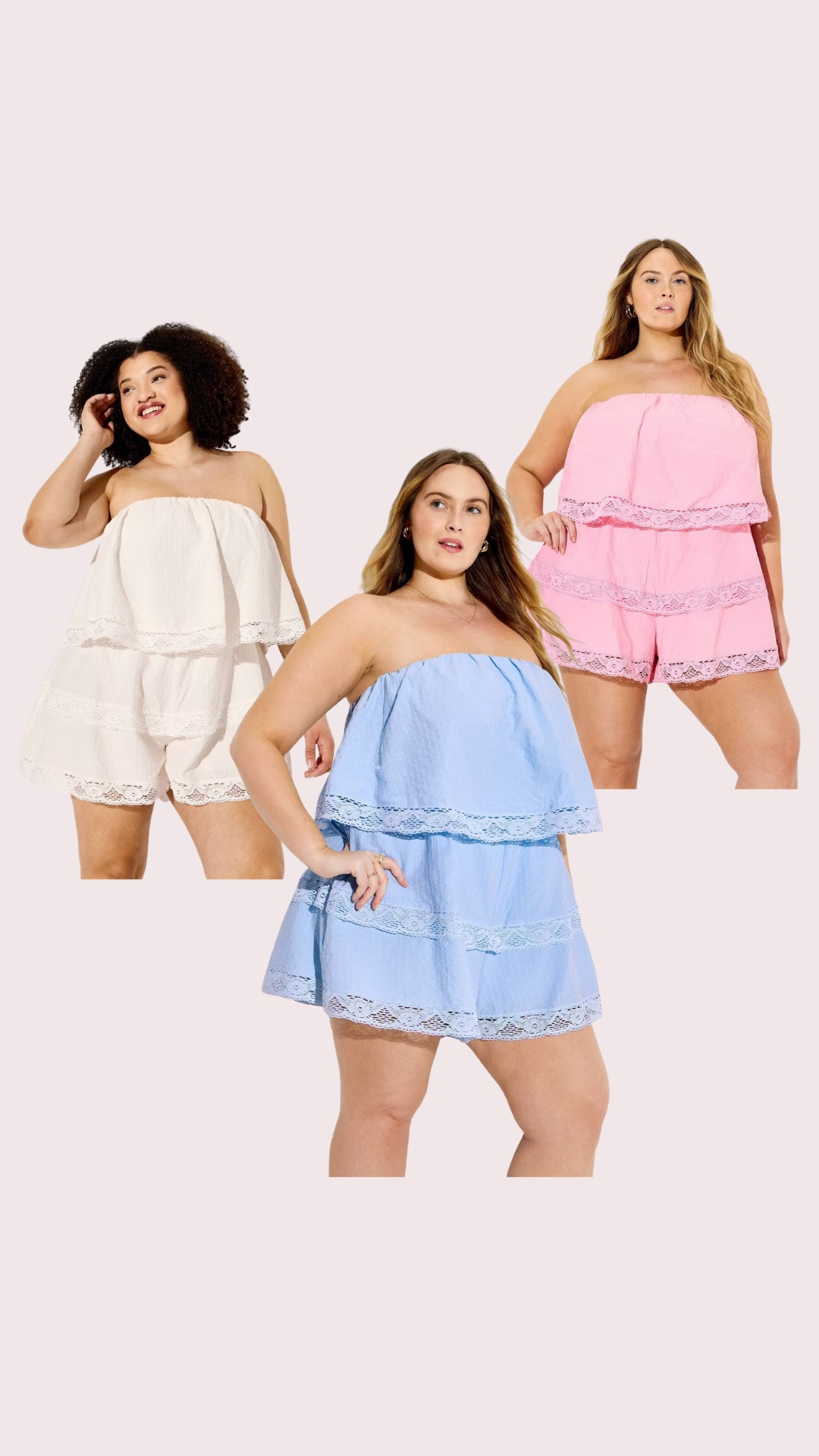 How cute are these ruffle rompers from target?? I’m ordering the lights blue in a 3x. I think it will look super cute with a cropped jean jacket and sparkly flats! 

#LTKPlusSize #LTKMidsize #LTKPetite