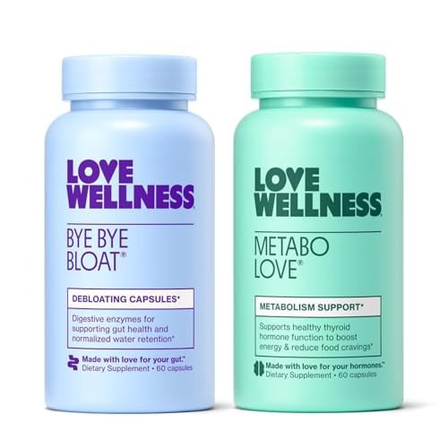 Love Wellness Bye Bye Bloat & Metabolove | Boost & Reduce Bundle | Metabolism Booster for Women Supplement | Digestive Enzymes for Gas & Bloating Relief | Combat Cravings & Boost Energy Supplement | Amazon (US)